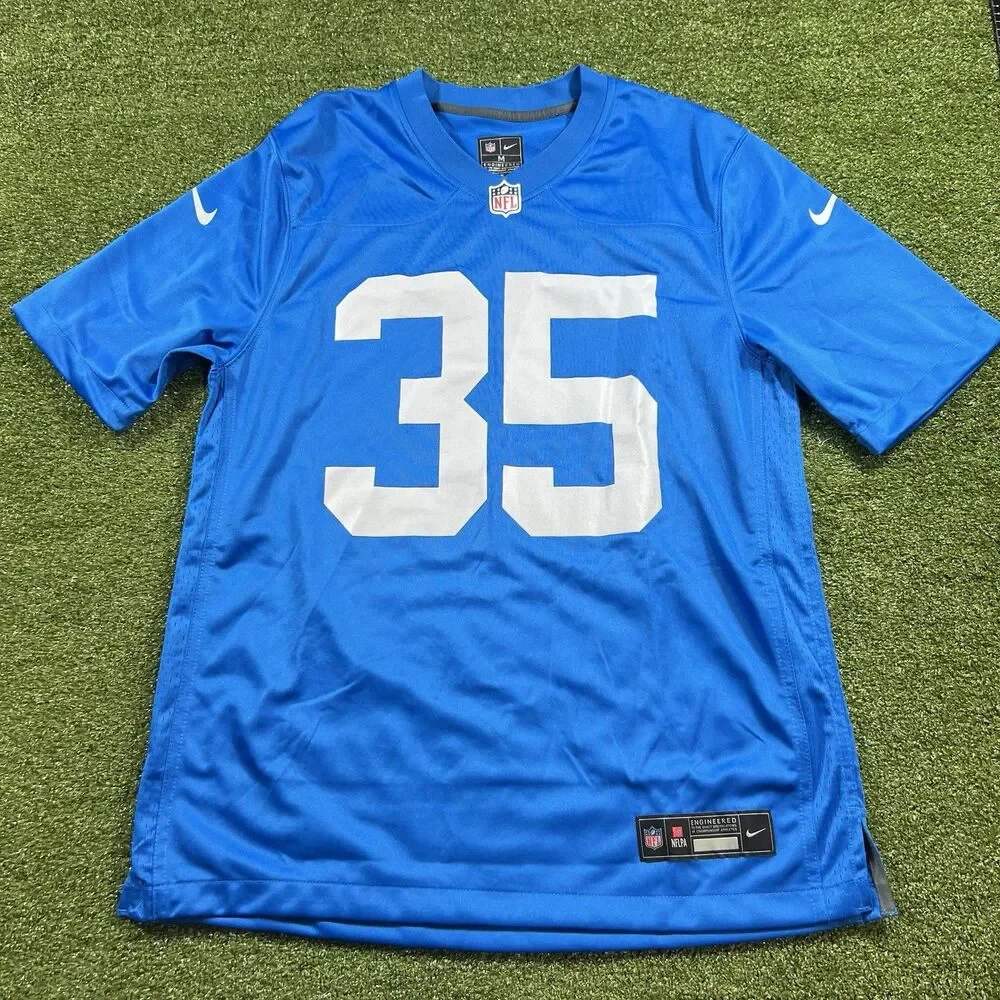 Detroit Lions Blue Joique Bell Jersey #35 Men Size M NWOT